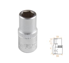Головка торцевая стандартная шестигранная 1/4", 7 мм AFFIX AF00020007 Головка торцевая стандартная шестигранная 1/4", 7 мм AFFIX AF00020007