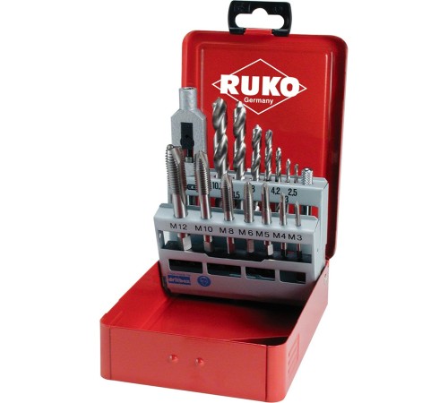 Набор метчиков HSS Ruko Set 4 (15шт), 245004 Набор метчиков HSS Ruko Set 4 (15шт), 245004