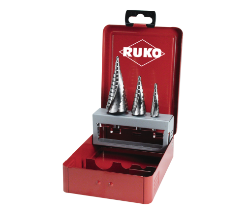 Набор ступенчатых сверл RUKO HSS 4-30мм, 101026 Набор ступенчатых сверл RUKO HSS 4-30мм, 101026
