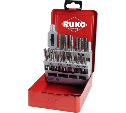 Набор метчиков HSS Ruko Set 2 (22шт), 245002 Набор метчиков HSS Ruko Set 2 (22шт), 245002