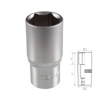Головка торцевая глубокая шестигранная 1/2", 30 мм TOLSEN TT16580