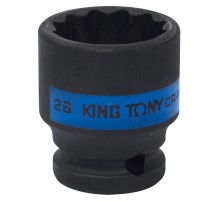 Головка торцевая ударная двенадцатигранная 1/2", 26 мм KING TONY 453026M