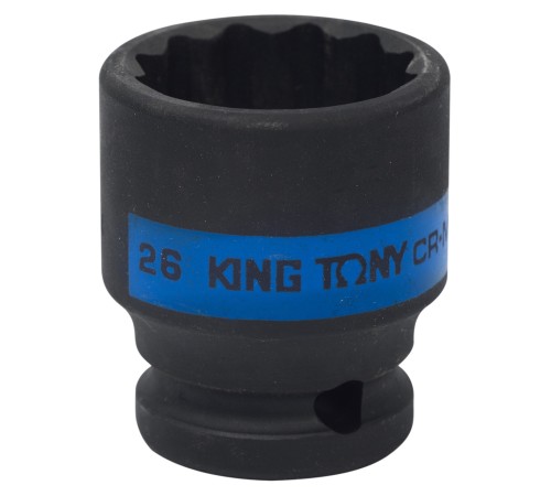 Головка торцевая ударная двенадцатигранная 1/2", 26 мм KING TONY 453026M Головка торцевая ударная двенадцатигранная 1/2", 26 мм KING TONY 453026M