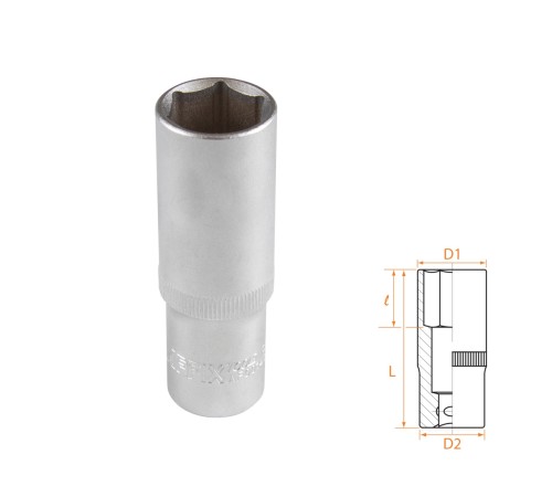 Головка торцевая глубокая шестигранная 1/2", 19 мм AFFIX AF00140019 Головка торцевая глубокая шестигранная 1/2", 19 мм AFFIX AF00140019