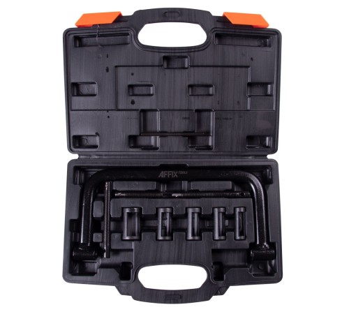Рассухариватель клапанов универсальный, струбцина, кейс, 10 предметов AFFIX AF10310006C