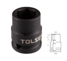 Головка торцевая ударная шестигранная 1/2", 18 мм TOLSEN TT18218 Головка торцевая ударная шестигранная 1/2", 18 мм TOLSEN TT18218