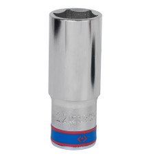 Головка торцевая глубокая шестигранная 1/2", 22 мм KING TONY 423522M
