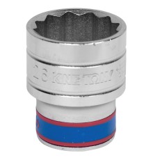 Головка торцевая стандартная двенадцатигранная 1/2", 26 мм KING TONY 433026M Головка торцевая стандартная двенадцатигранная 1/2", 26 мм KING TONY 433026M
