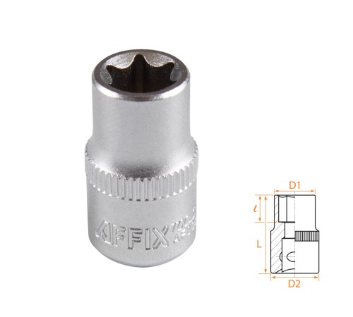 Головка торцевая TORX Е-стандарт 1/4", E10 AFFIX AF00023010