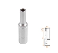 Головка торцевая глубокая шестигранная 1/4", 4,5 мм AFFIX AF00120045