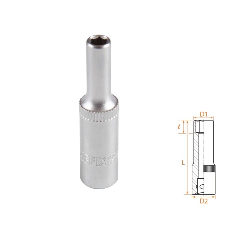 Головка торцевая глубокая шестигранная 1/4", 4,5 мм AFFIX AF00120045 Головка торцевая глубокая шестигранная 1/4", 4,5 мм AFFIX AF00120045