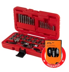 Набор метчиков и плашек SK-5 1/8"-1/2", кейс, 40 предметов, в комплекте набор пассатижей МАСТАК 351-10040CP