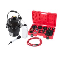 Набор приспособлений для замены тормозной жидкости, 6 л, комплект крышек адаптеров, 17 пр. МАСТАК 102-40005