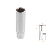 Головка торцевая глубокая шестигранная 1/4", 10 мм AFFIX AF00120010 Головка торцевая глубокая шестигранная 1/4", 10 мм AFFIX AF00120010