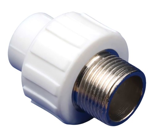 Муфта MeerPlast PPRC ф20-1/2" НР белый (1/10/160) Муфта MeerPlast PPRC ф20-1/2" НР белый (1/10/160)