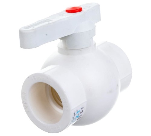 Кран Lammin шаровый PPR 50 10/2, белый Кран Lammin шаровый PPR 50 10/2, белый