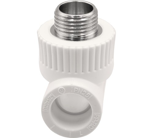 Тройник THERMOLIGHT комбинированный PP-R НР 20х1/2х20 белый (15/135)