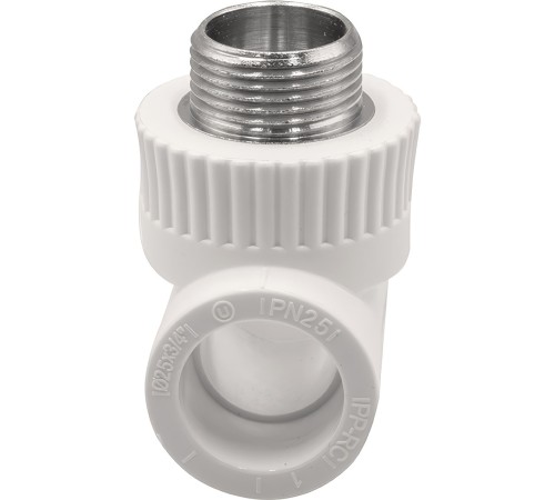 Тройник THERMOLIGHT комбинированный PP-R НР 25х3/4х25 белый (10/80)