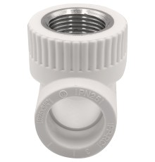Тройник THERMOLIGHT комбинированный PP-R ВР 25х3/4х25 белый (10/90)