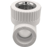 Тройник THERMOLIGHT комбинированный PP-R ВР 20х1/2х20 белый (15/150)