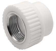 Муфта THERMOLIGHT комбинированная PP-R ВР 32х1" белый (10/120) Муфта THERMOLIGHT комбинированная PP-R ВР 32х1" белый (10/120)