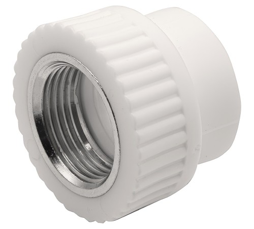 Муфта THERMOLIGHT комбинированная PP-R ВР 32х1" белый (10/120) Муфта THERMOLIGHT комбинированная PP-R ВР 32х1" белый (10/120)