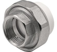 Муфта THERMOLIGHT комбинированная разъемная PP-R ВР 25х3/4" белый (10/170)