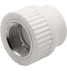 Муфта THERMOLIGHT комбинированная PP-R ВР 25х3/4" белый (10/180)
