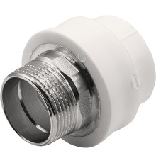 Муфта THERMOLIGHT комбинированная PP-R НР 40х1 1/4" под ключ белый (4/48)