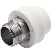 Муфта THERMOLIGHT комбинированная PP-R НР 32х1" под ключ белый (10/70)