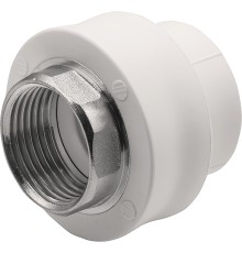 Муфта THERMOLIGHT комбинированная PP-R ВР 32х1" под ключ белый (10/80)