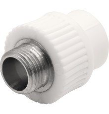 Муфта THERMOLIGHT комбинированная PP-R НР 20х1/2" белый (25/225)
