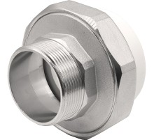 Муфта THERMOLIGHT комбинированная разъемная PP-R НР 63х2" белый (2/20) Муфта THERMOLIGHT комбинированная разъемная PP-R НР 63х2" белый (2/20)