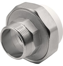 Муфта THERMOLIGHT комбинированная разъемная PP-R НР 50х1 1/2" белый (4/36)