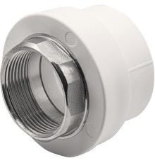 Муфта THERMOLIGHT комбинированная PP-R ВР 50х1 1/2" под ключ белый (5/30)