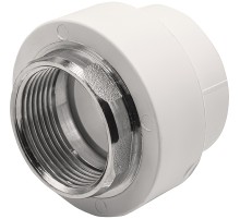 Муфта THERMOLIGHT комбинированная PP-R ВР 40х1 1/4" под ключ белый (5/60)