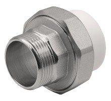 Муфта THERMOLIGHT комбинированная разъемная PP-R НР 40х1 1/4" белый (4/48) Муфта THERMOLIGHT комбинированная разъемная PP-R НР 40х1 1/4" белый (4/48)