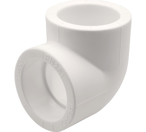 Угольник THERMOLIGHT 90гр. PP-R 50 белый (9/45)