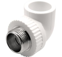Угольник THERMOLIGHT комбинированный PP-R НР 32х1" белый (10/60)