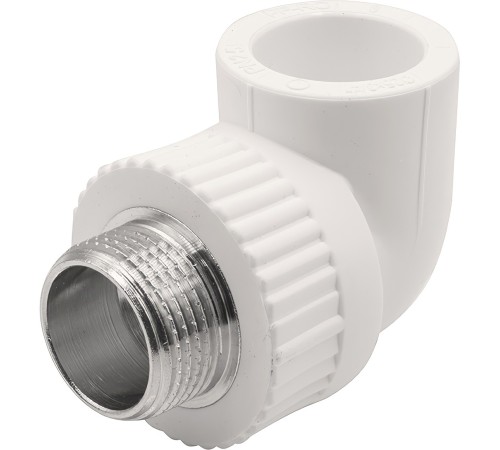 Угольник THERMOLIGHT комбинированный PP-R НР 25х3/4" белый (10/110) Угольник THERMOLIGHT комбинированный PP-R НР 25х3/4" белый (10/110)