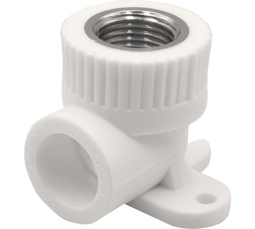 Угольник THERMOLIGHT комбинированный PP-R ВР с креплением 20х1/2" белый (20/140) Угольник THERMOLIGHT комбинированный PP-R ВР с креплением 20х1/2" белый (20/140)