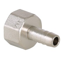 Штуцер (елочка) ВР внутренняя резьба d 1/2" х 12 никель (Valtec VT 654) уп 10 шт