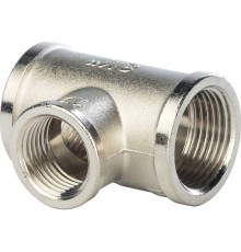 Тройник переходной STOUT никелированный ВВ 3/4"х1/2"х3/4" Тройник переходной STOUT никелированный ВВ 3/4"х1/2"х3/4"