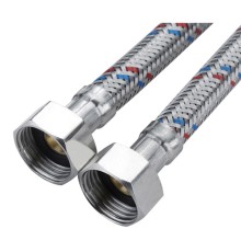Подводка д/воды сталь 1/2" г/г 30 cм CTM Подводка д/воды сталь 1/2" г/г 30 cм CTM