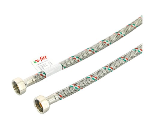 Подводка гибкая Uni-Fitt ВВ 1/2", 60 см, DN 8, оплётка из нерж. стали Подводка гибкая Uni-Fitt ВВ 1/2", 60 см, DN 8, оплётка из нерж. стали