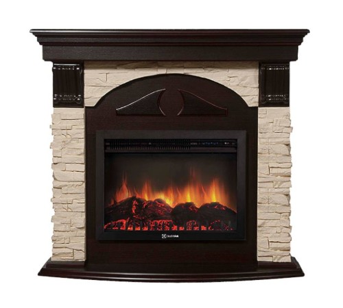 Портал Firelight Torre 30U (угловой) камень слоновая кость, шпон темный дуб Портал Firelight Torre 30U (угловой) камень слоновая кость, шпон темный дуб