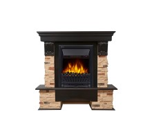 Портал Firelight Pietra Classic камень сланец натуральный, шпон темный дуб Портал Firelight Pietra Classic камень сланец натуральный, шпон темный дуб