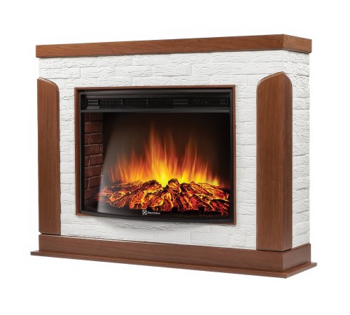 Портал Firelight Prestigio 30 камень белый, шпон дуб Портал Firelight Prestigio 30 камень белый, шпон дуб