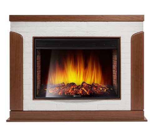 Портал Firelight Prestigio 30 камень белый, шпон дуб Портал Firelight Prestigio 30 камень белый, шпон дуб