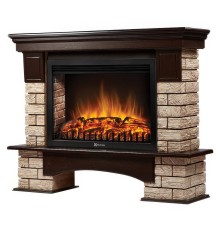 Портал Firelight Forte Wood 30 камень коричневый, шпон темный дуб Портал Firelight Forte Wood 30 камень коричневый, шпон темный дуб